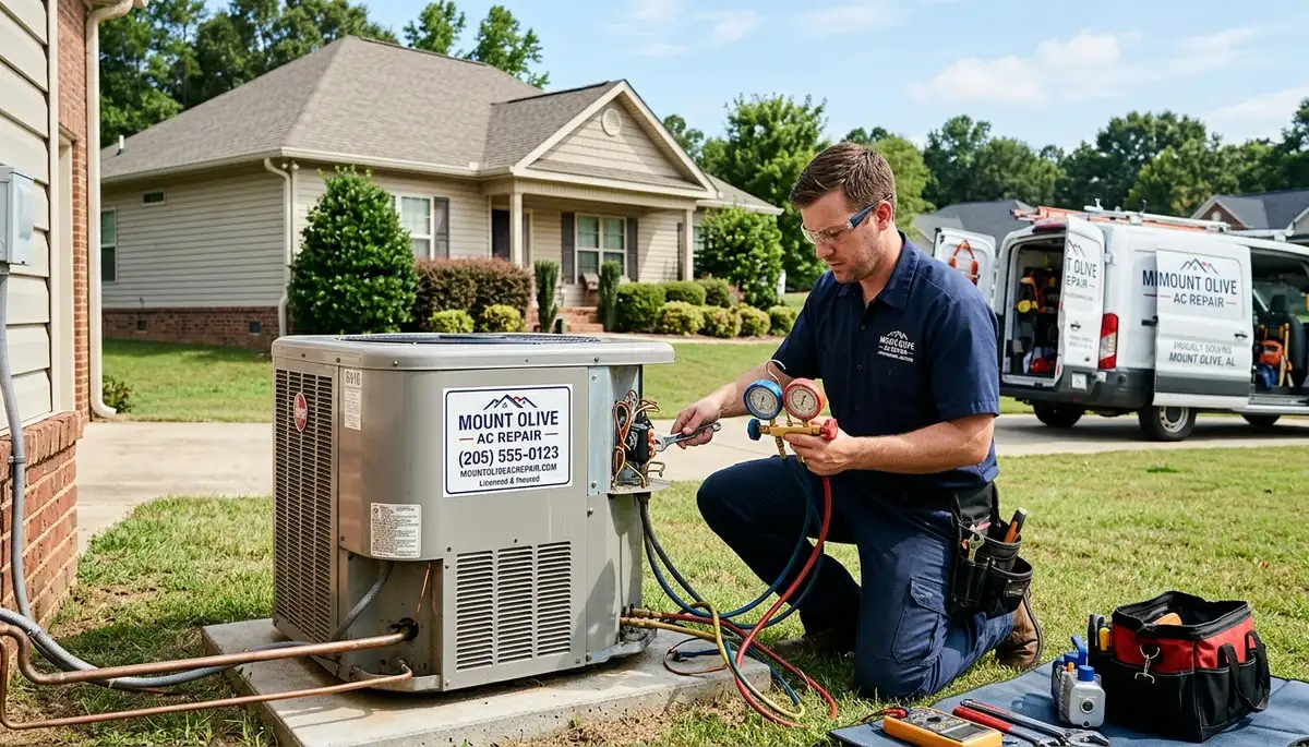Professional HVAC technician providing AC repair service in Birmingham, AL