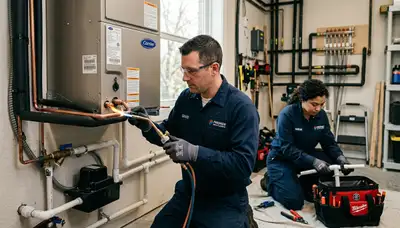 Plumber repairing pipes in Birmingham AL home | Five Star Cooling plumbing service experts